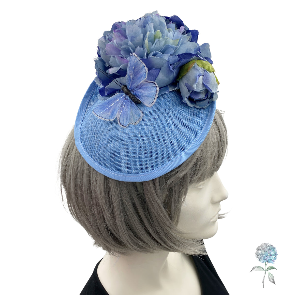 Fairnull Net Yarn Flower Decor Short Brim Round Dome Fascinator Hat Women Summer Bowler Sun Hat Black One Size