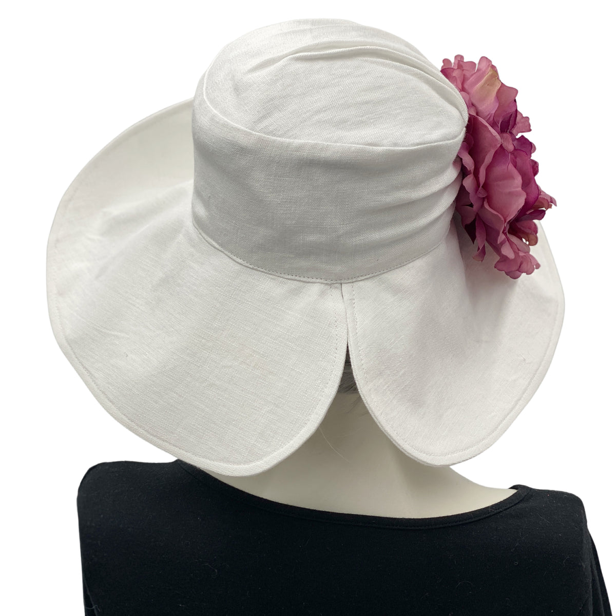 Kentucky derby style fashion hat with x large flowers - Shenor