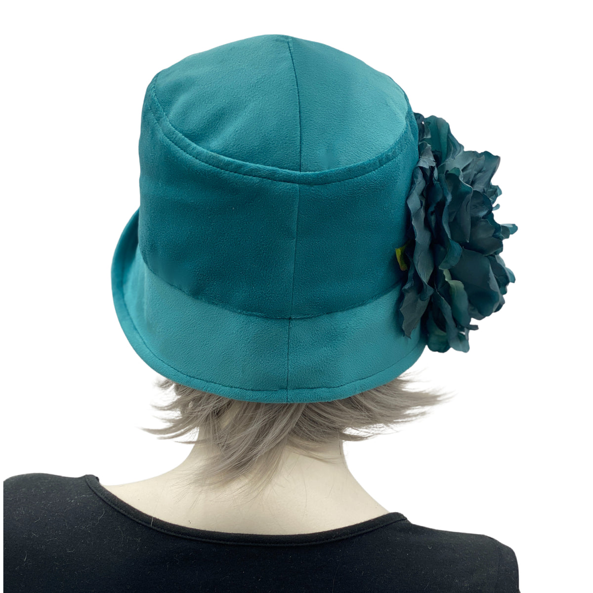 Teal cloche sales hat