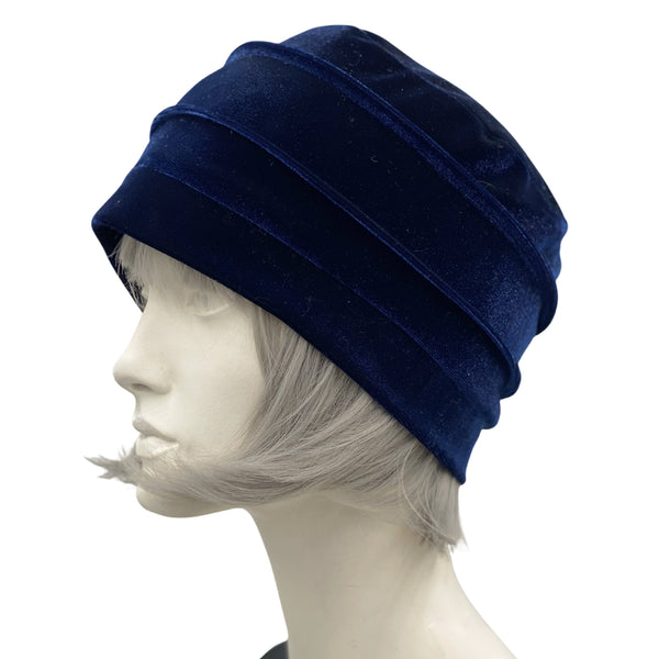 Blue Velvet Beanie Size Large | Ready to ship