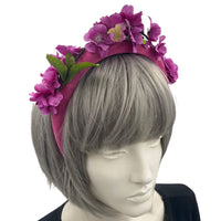 Pinky Purple Floral Padded Head Band Fascinator