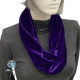 Purple Infinity Single Loop Scarf, Neck Warmer for Women in Several Color Options, Handmade Co Worker Gift Female