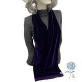 Handmade Purple Long Velvet Scarf for Women, Also Available in More Colors