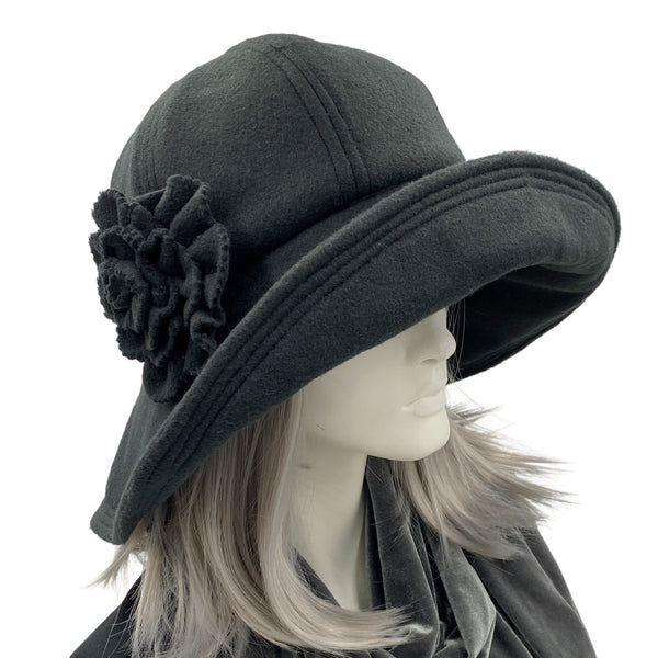 Wide Brim Winter Hats Women in Fleece