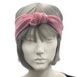 Dusky Pink Velvet stretch Headband Boston Millinery