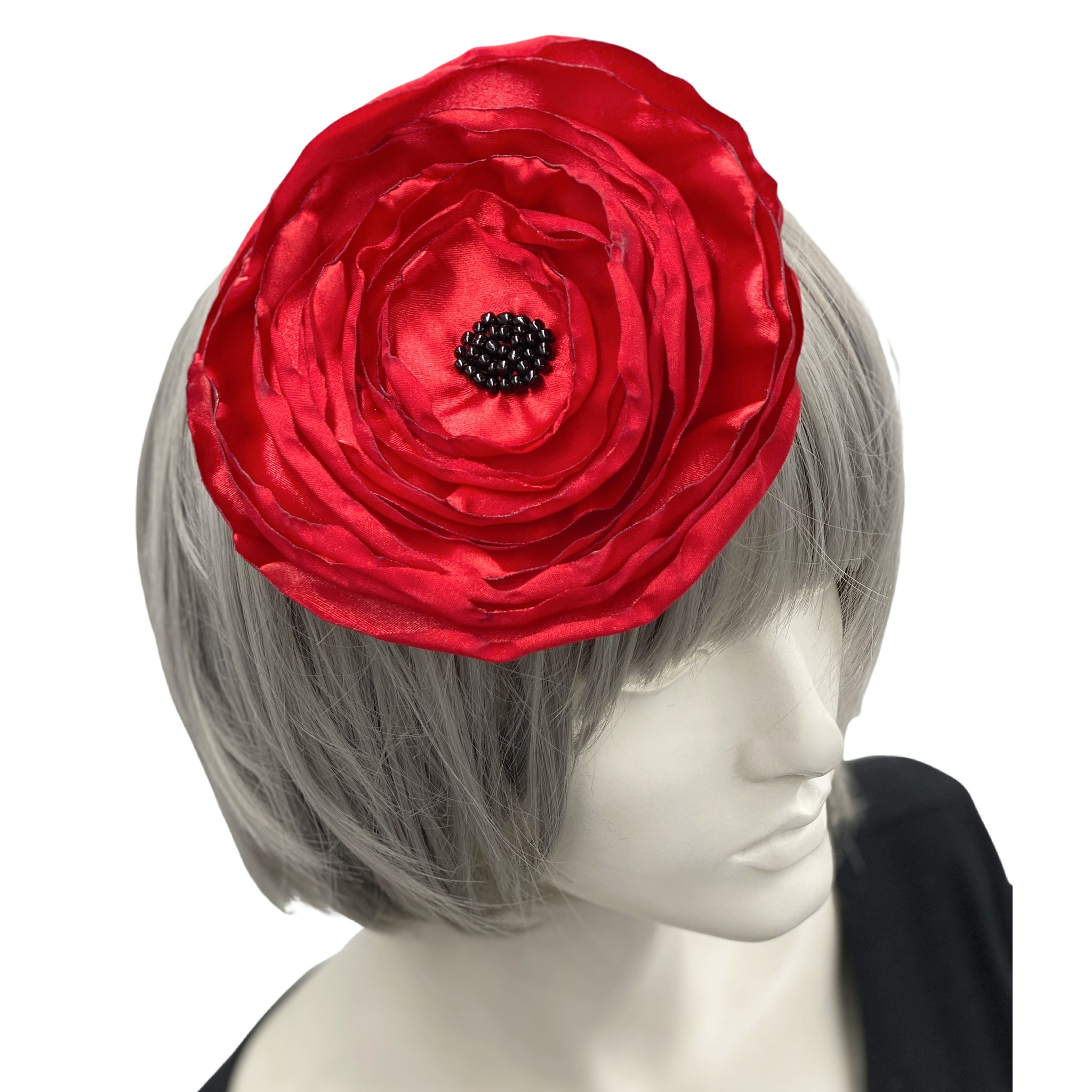 Velour Cut out Flower with popular Vintage inspired Brooch Fascinator