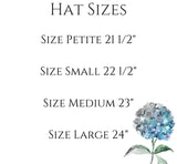 Boston Millinery standard hat sizings for women
