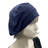 Berets for Women in Soft Navy Blue Stretch Jersey, or Choose your Color, Summer Hats Women, Handmade in the USA