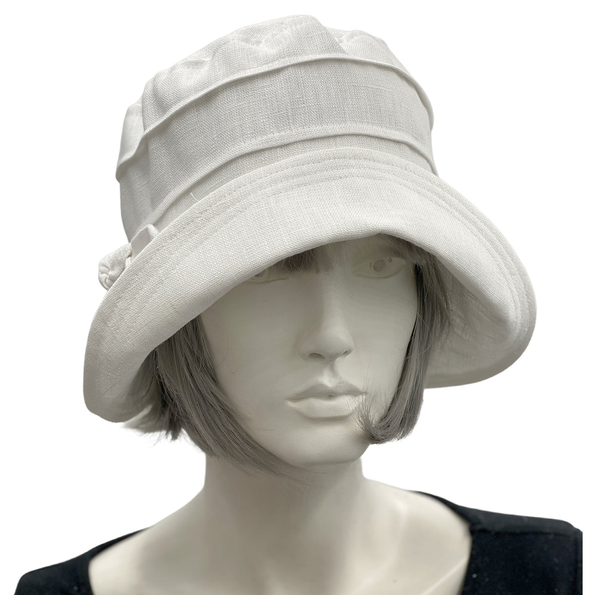 Monnalisa lace-bow cotton hat - White