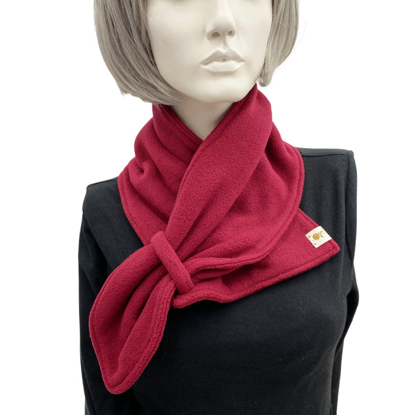 Burgundy Fleece Neck Scarf  More Colors Available – Boston Millinery