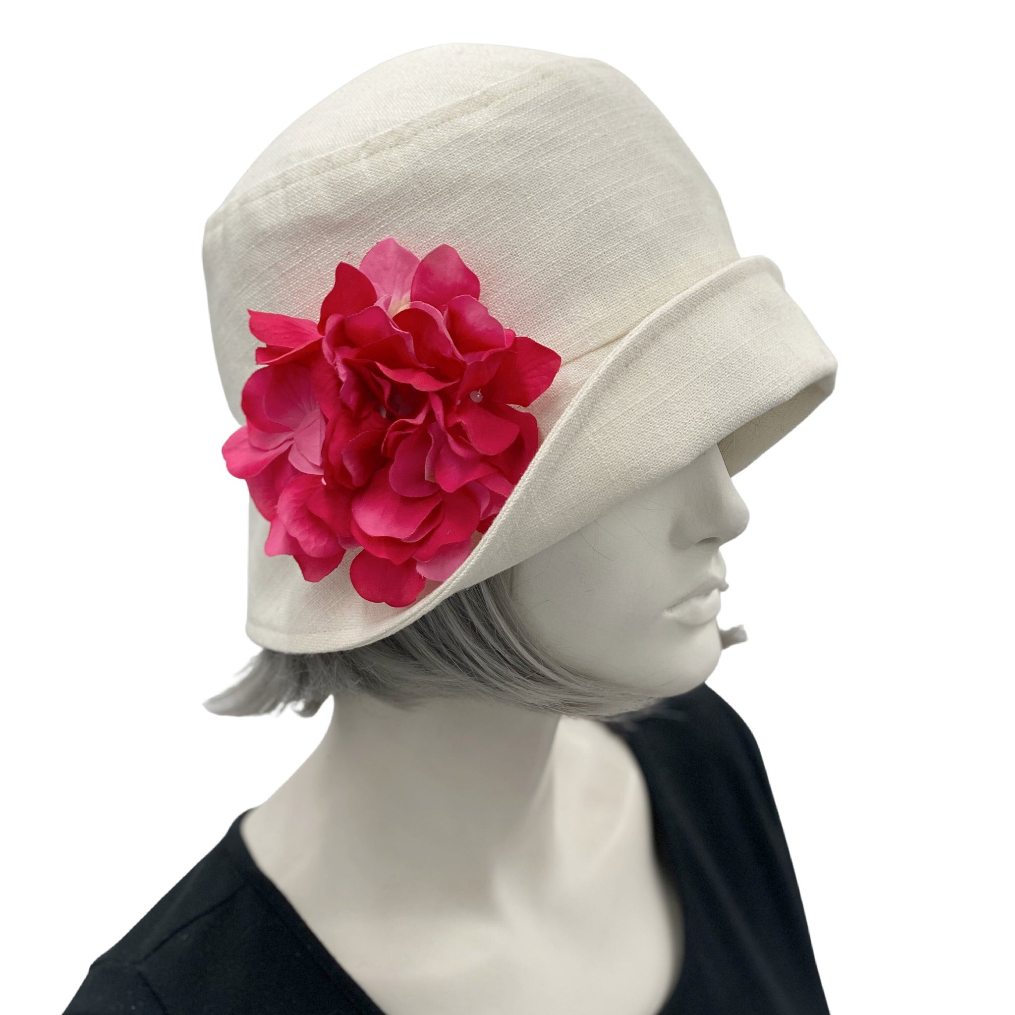 Antique high quality 1920s cotton rich pink blue silk ribbon flower trim gorgeous millinery flower bloom hat flapper cloche bonnet regency feather